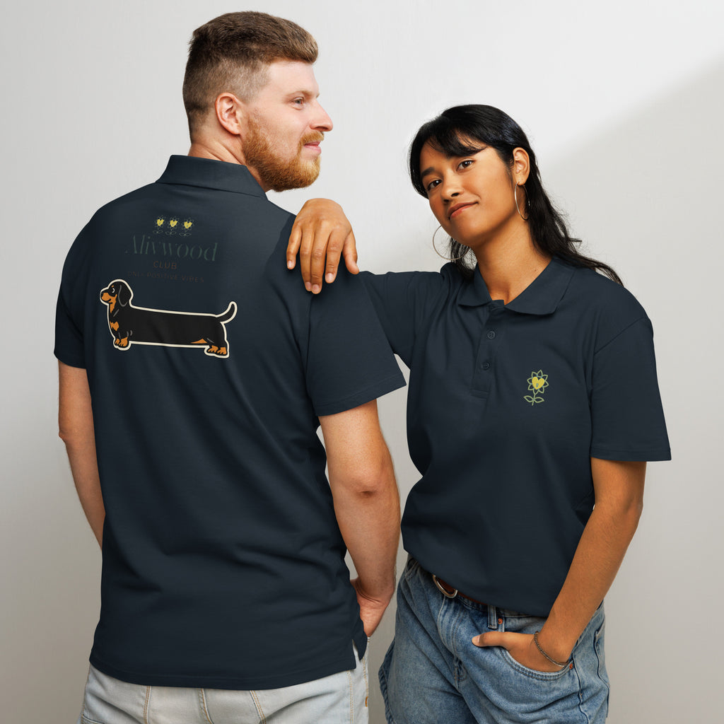 SausageDog Premium pique polo shirt - Alivwood