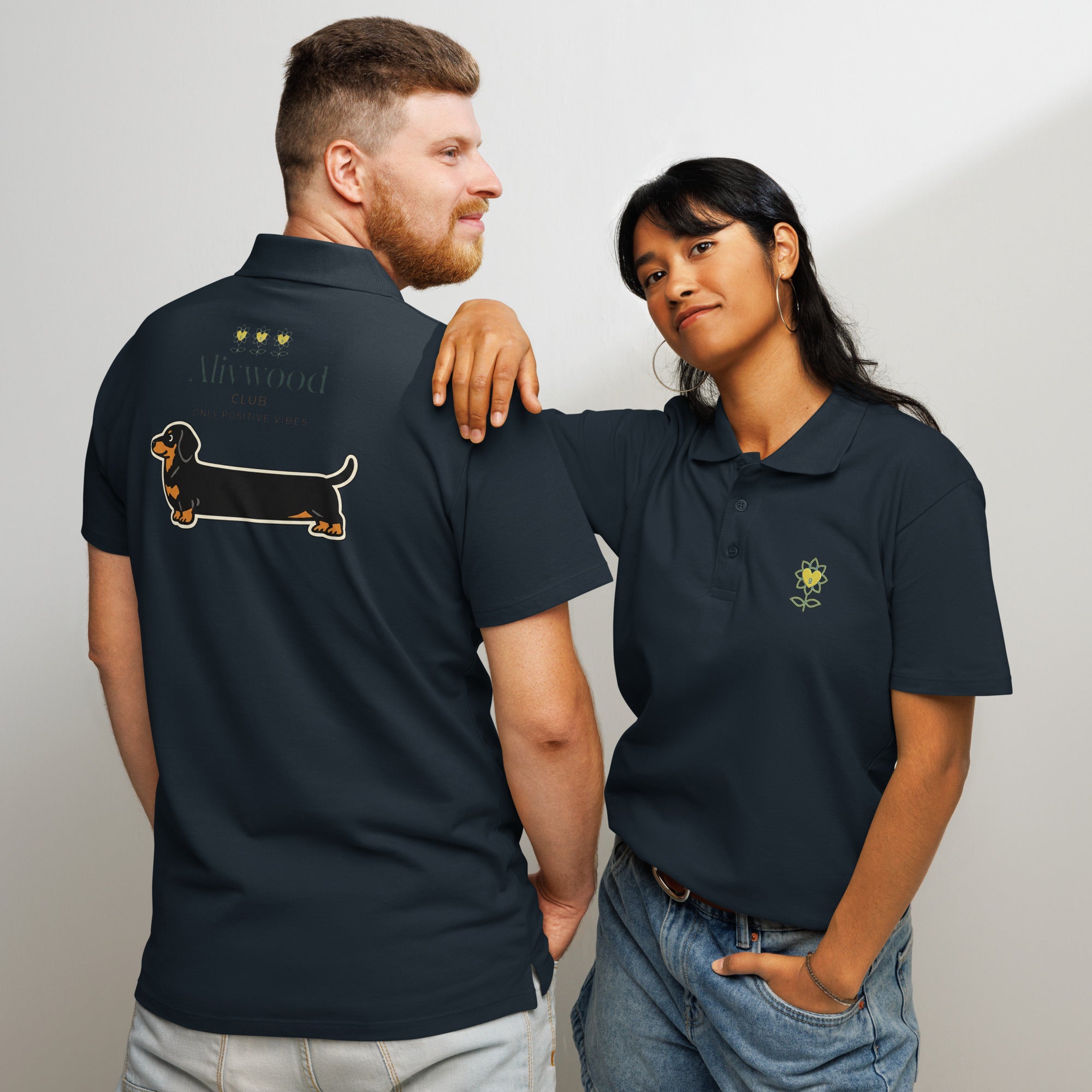 SausageDog Premium pique polo shirt - Alivwood
