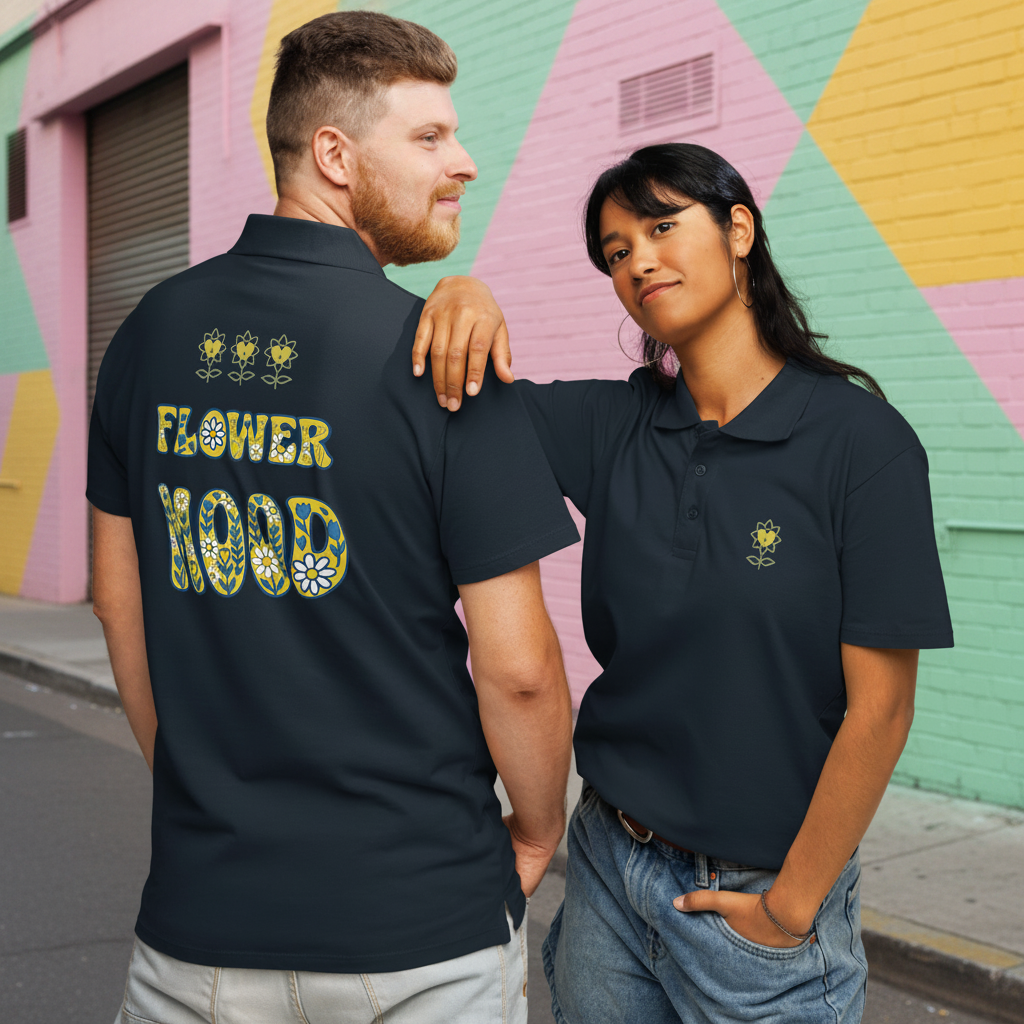 FlowerMood Premium pique polo shirt