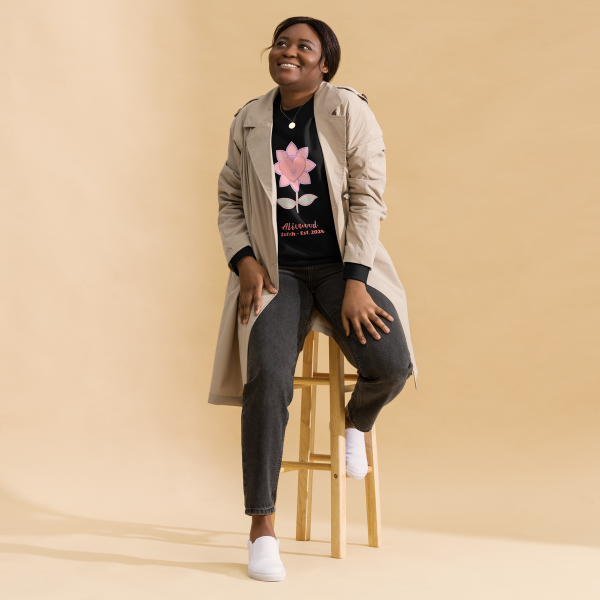 Alivwood Pink Unisex Premium Sweatshirt - Alivwood