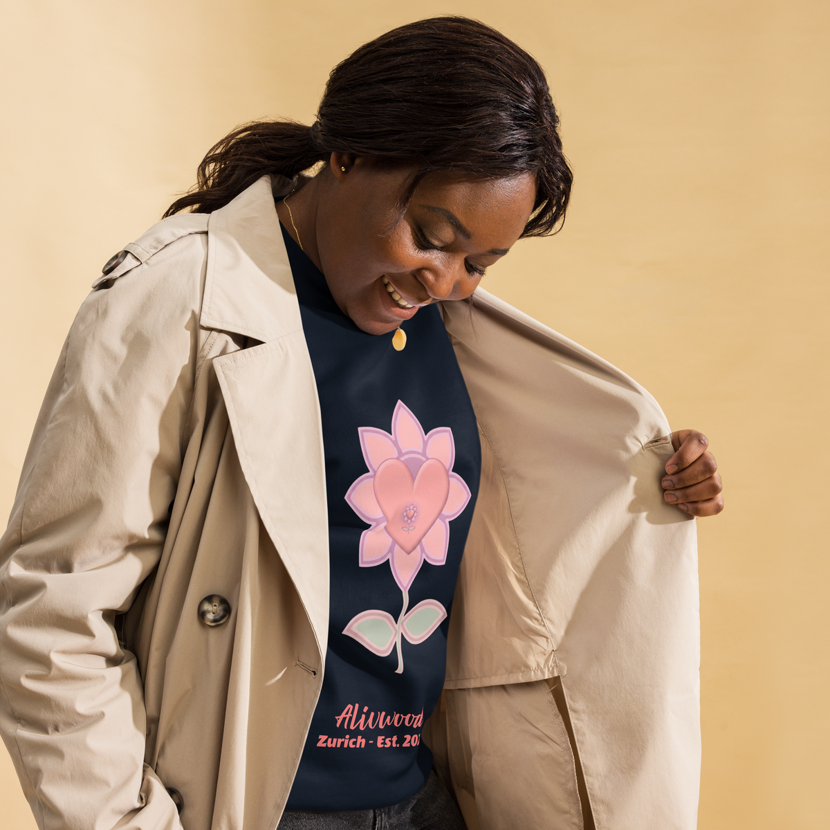 Alivwood Pink Unisex Premium Sweatshirt - Alivwood