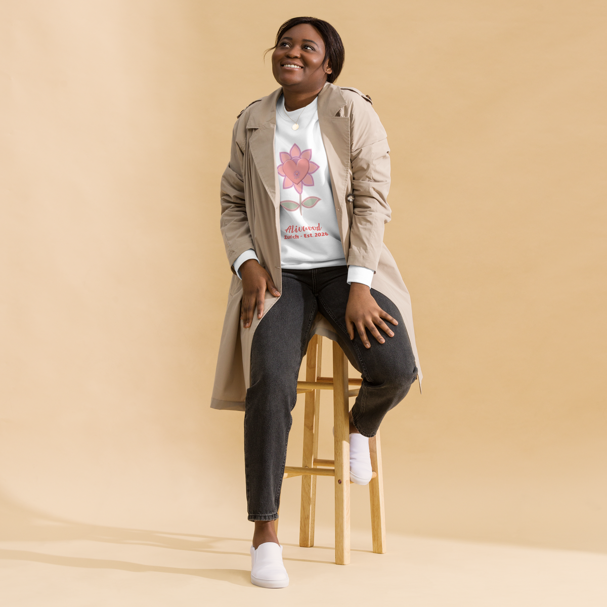 Alivwood Pink Unisex Premium Sweatshirt - Alivwood