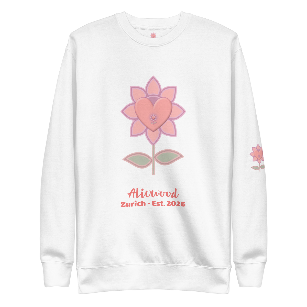 Alivwood Pink Unisex Premium Sweatshirt - Alivwood