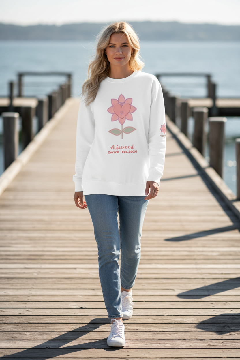 Alivwood Pink Unisex Premium Sweatshirt - Alivwood