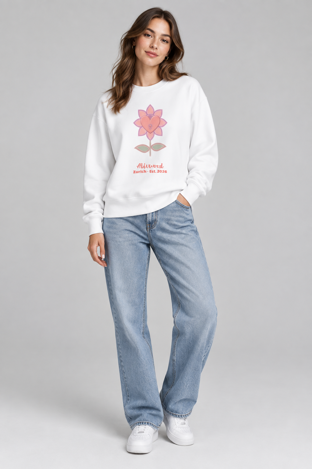 Alivwood Pink Unisex Premium Sweatshirt - Alivwood