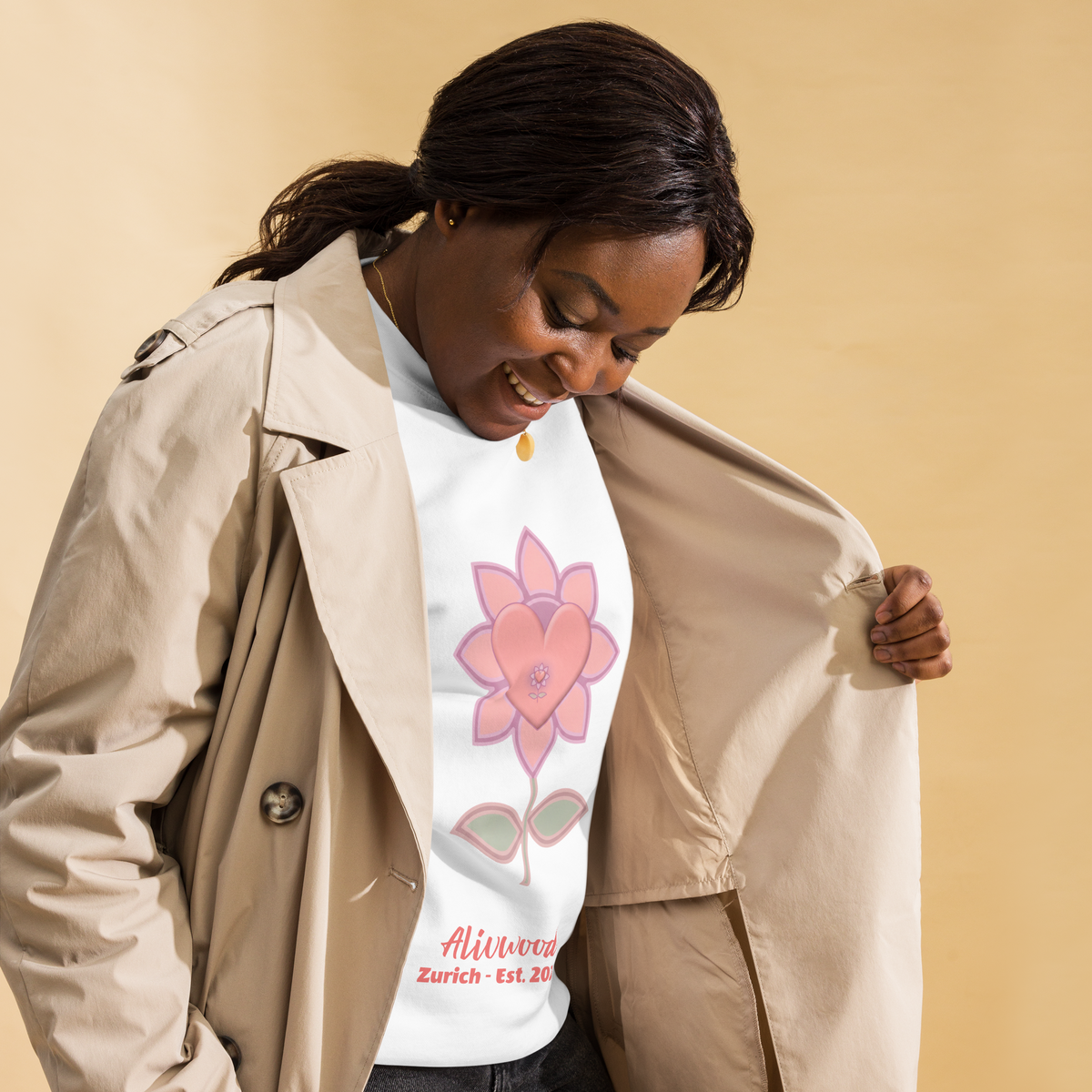 Alivwood Pink Unisex Premium Sweatshirt - Alivwood