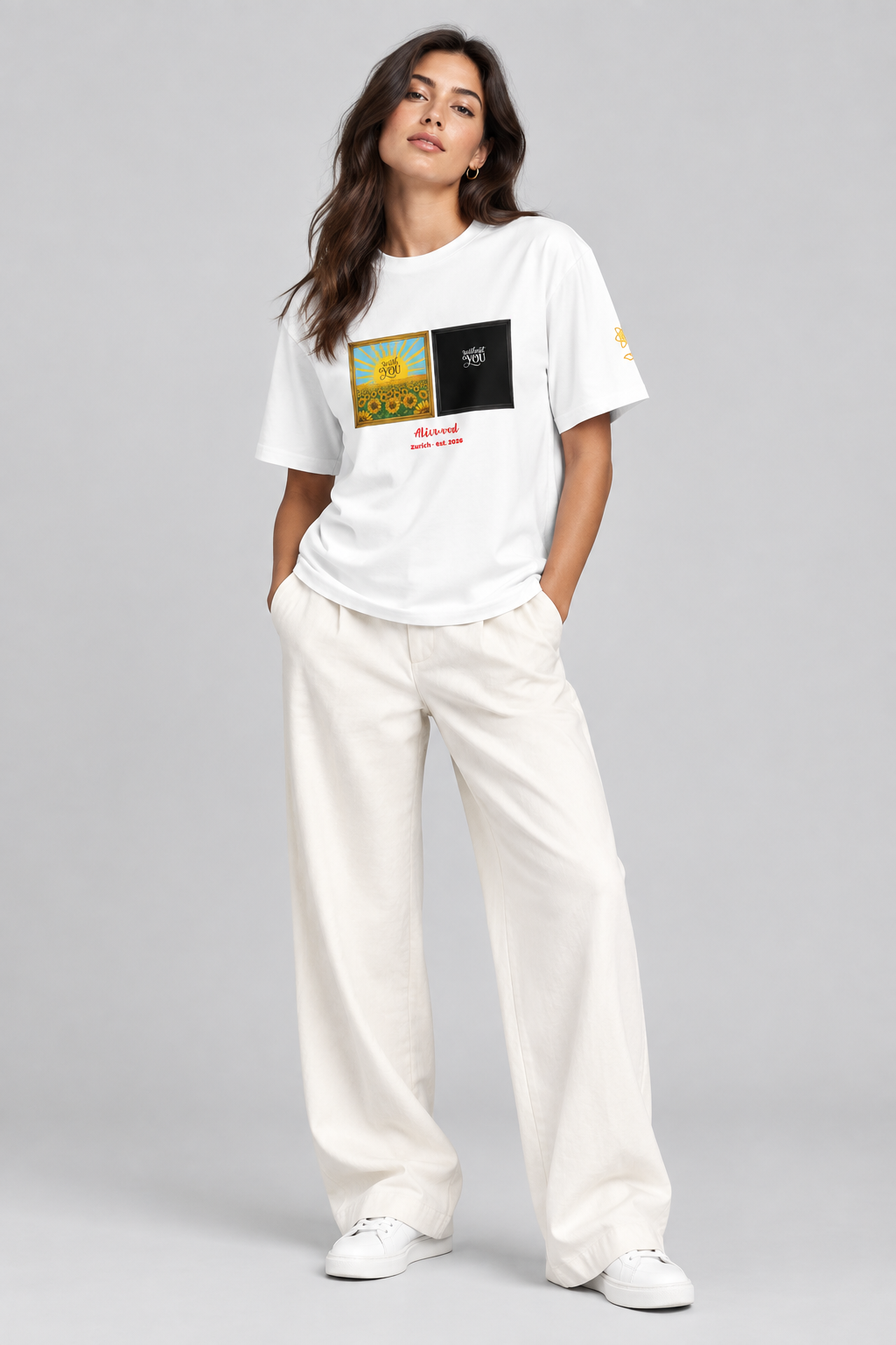 With and without You Unisex premium t-shirt - Alivwood