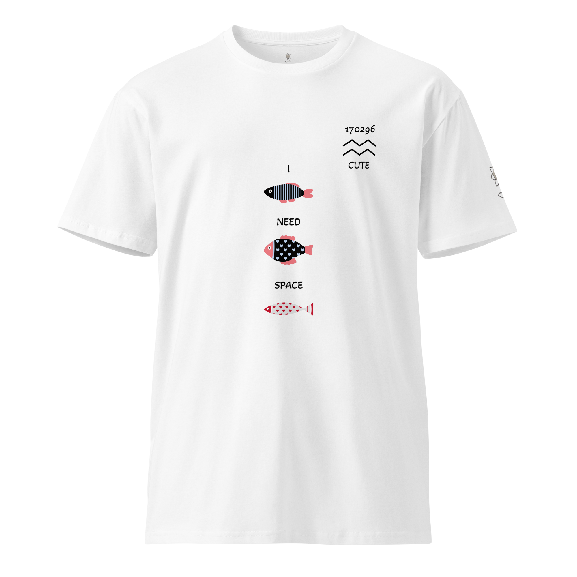 Cute Aquarius Need Space white Unisex premium t-shirt - Alivwood