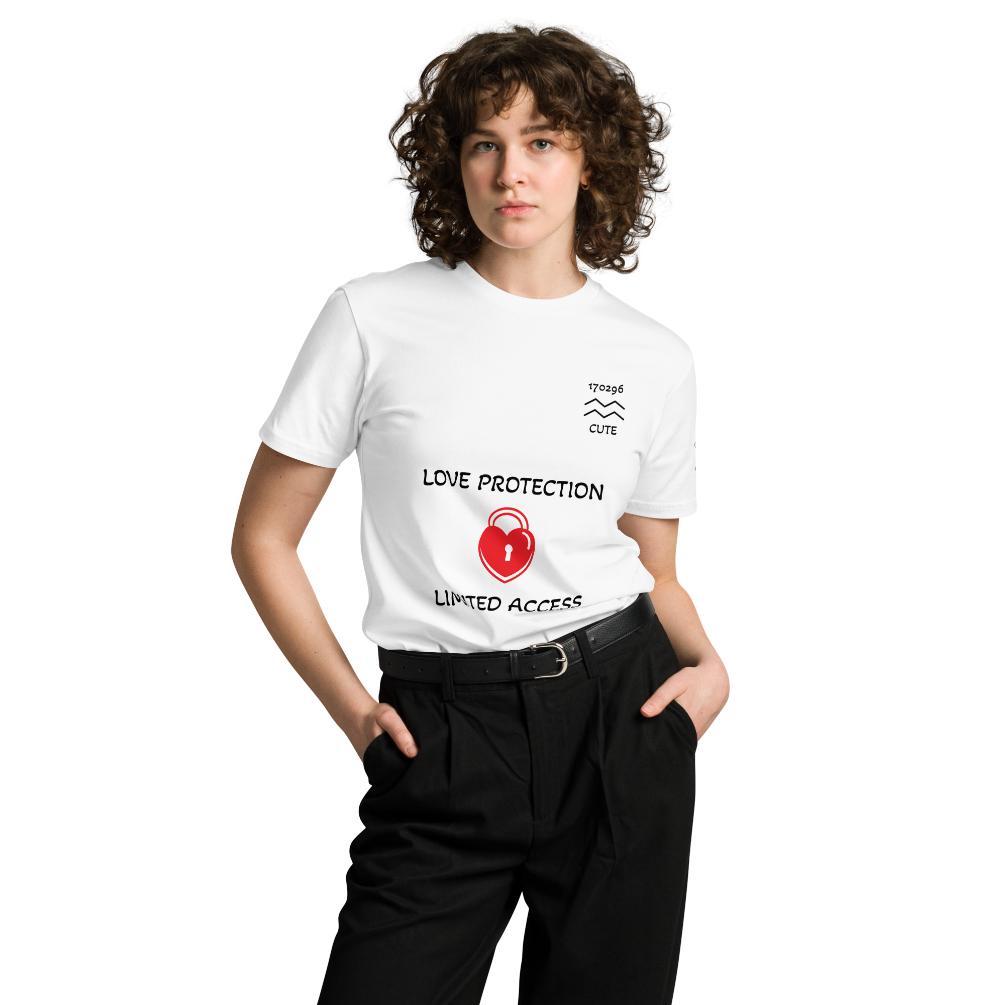 Cute Aquarius Love protection white Unisex premium t-shirt - Alivwood