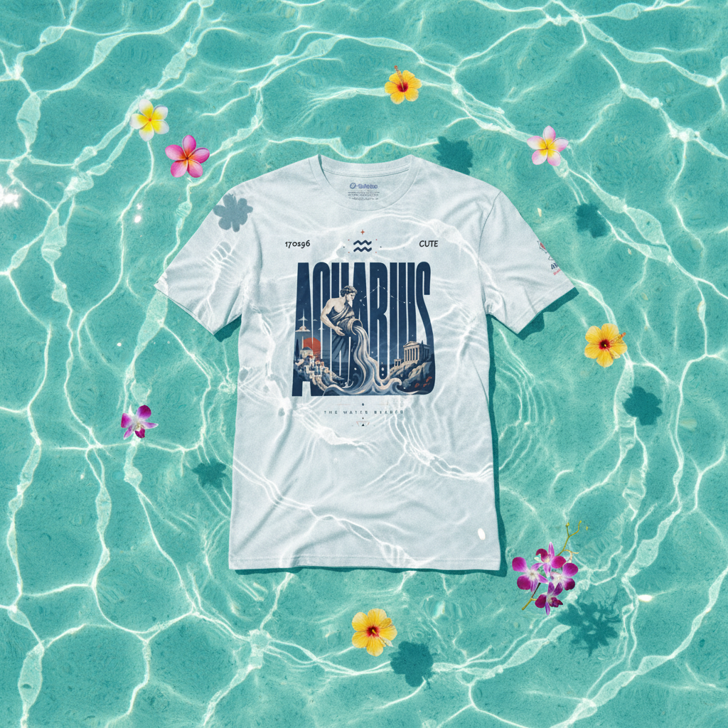 Aquarius poster Unisex premium t-shirt - Alivwood