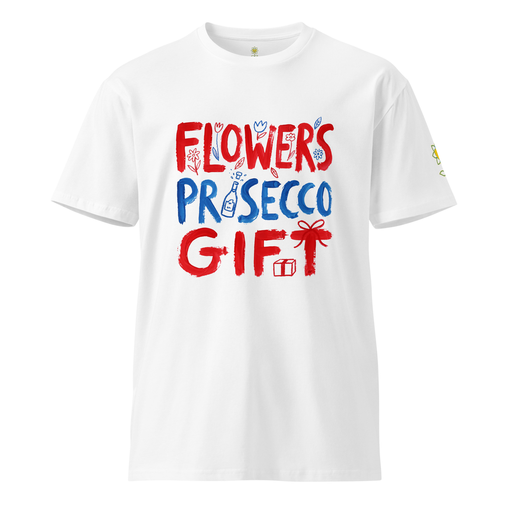 Flower+Prosecco+Gifts Unisex premium t-shirt - Alivwood