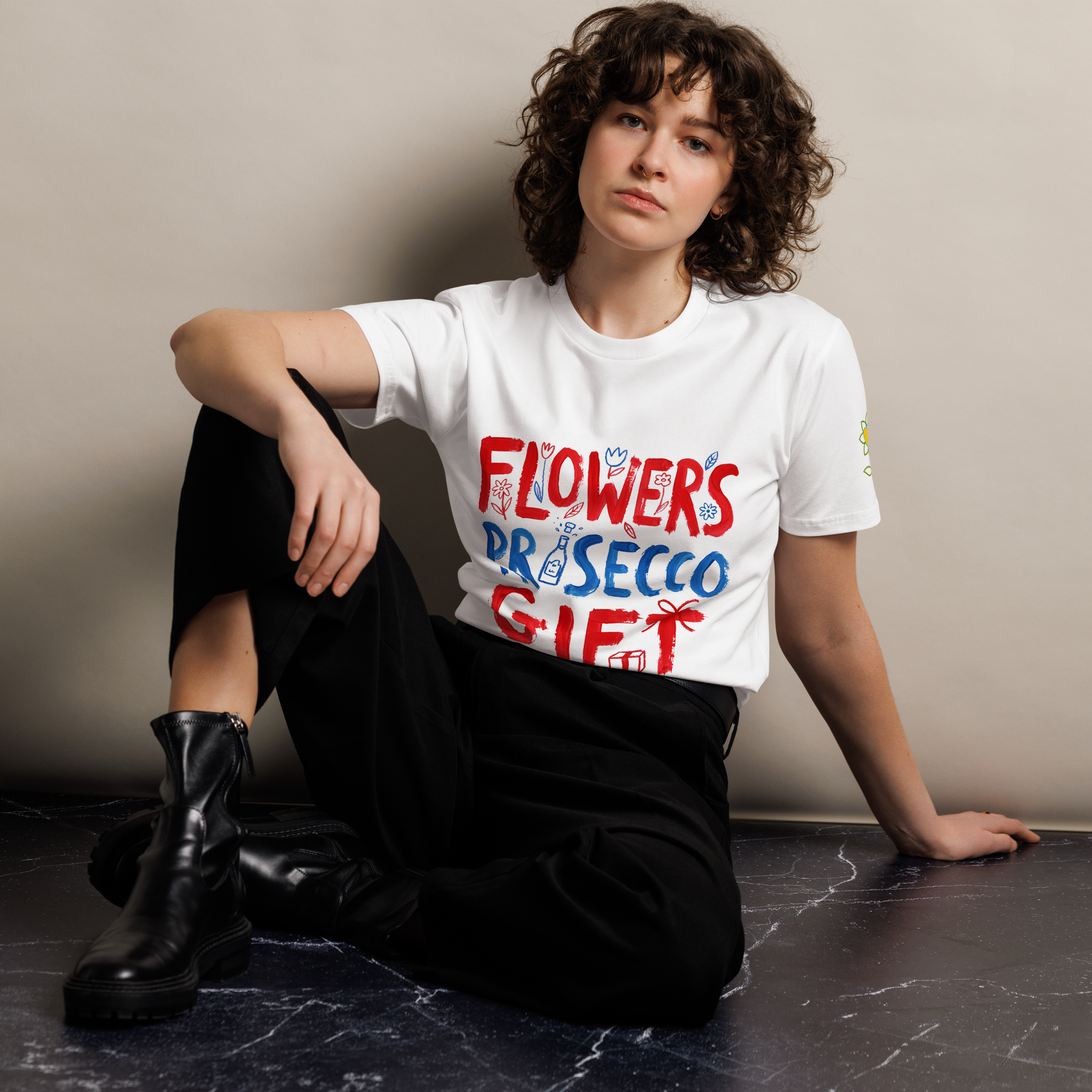 Flower+Prosecco+Gifts Unisex premium t-shirt - Alivwood