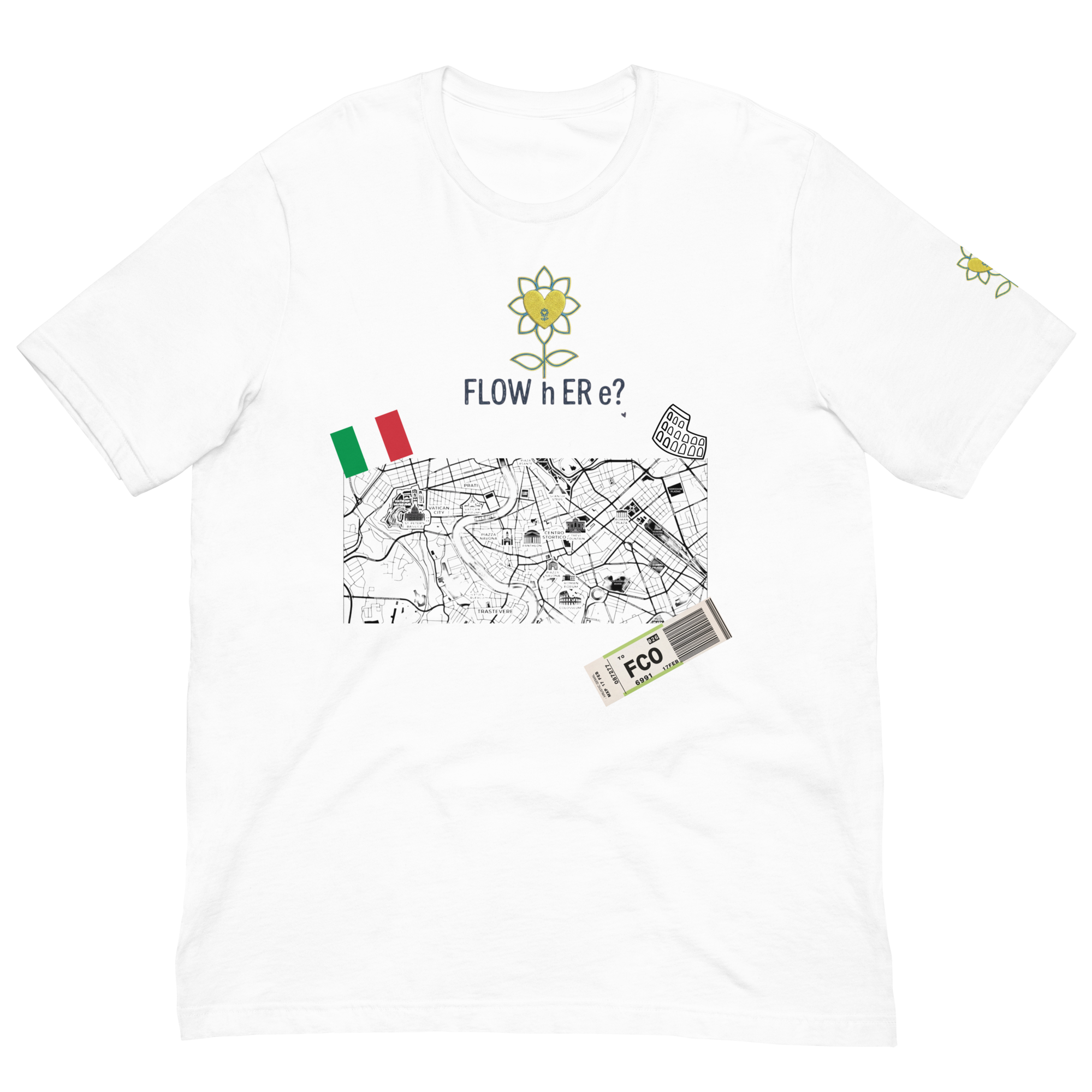 FloWhere? FCO — Unisex T-Shirt - Alivwood