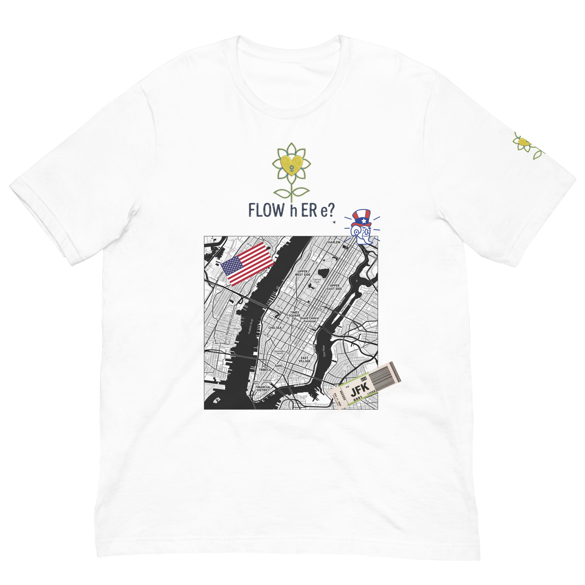 FloWhere? JFK — Unisex T-Shirt - Alivwood