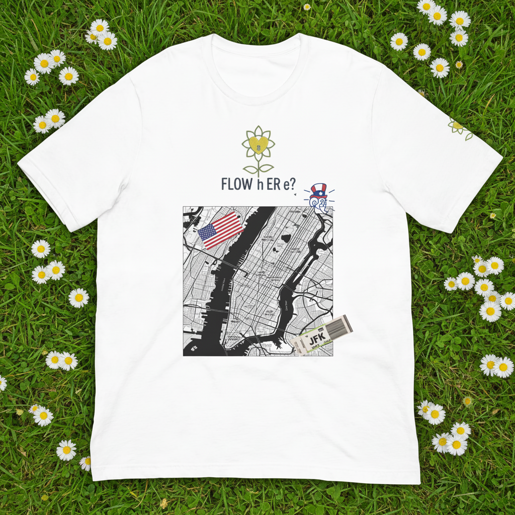 FloWhere? JFK — Unisex T-Shirt - Alivwood