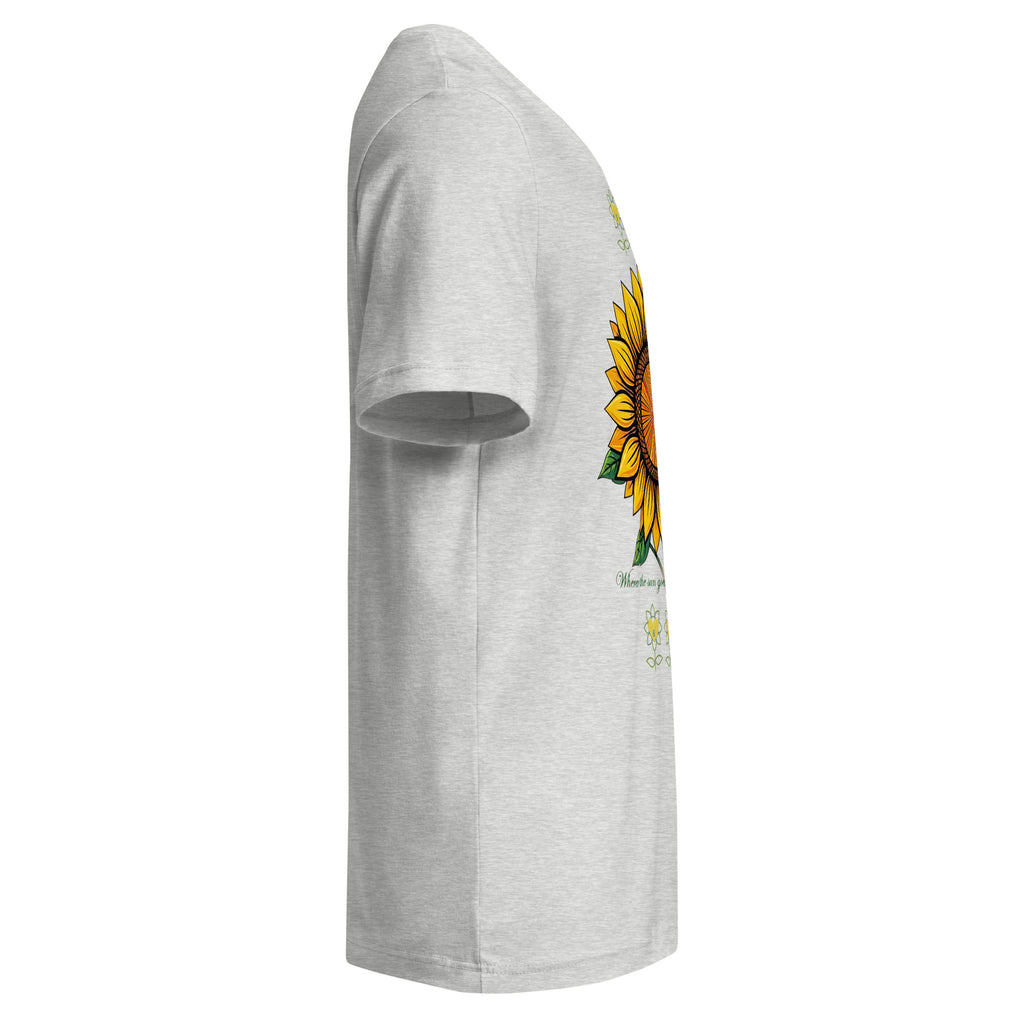 Sunflower Unisex Short Sleeve V-Neck T-Shirt - Alivwood