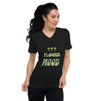 FlowerMood Unisex Short Sleeve V-Neck T-Shirt - Alivwood