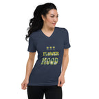 FlowerMood Unisex Short Sleeve V-Neck T-Shirt - Alivwood