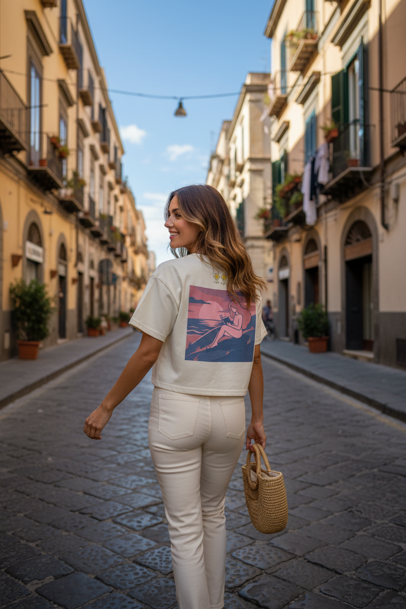 Rose Palette Woman reading Women’s crop top - Alivwood