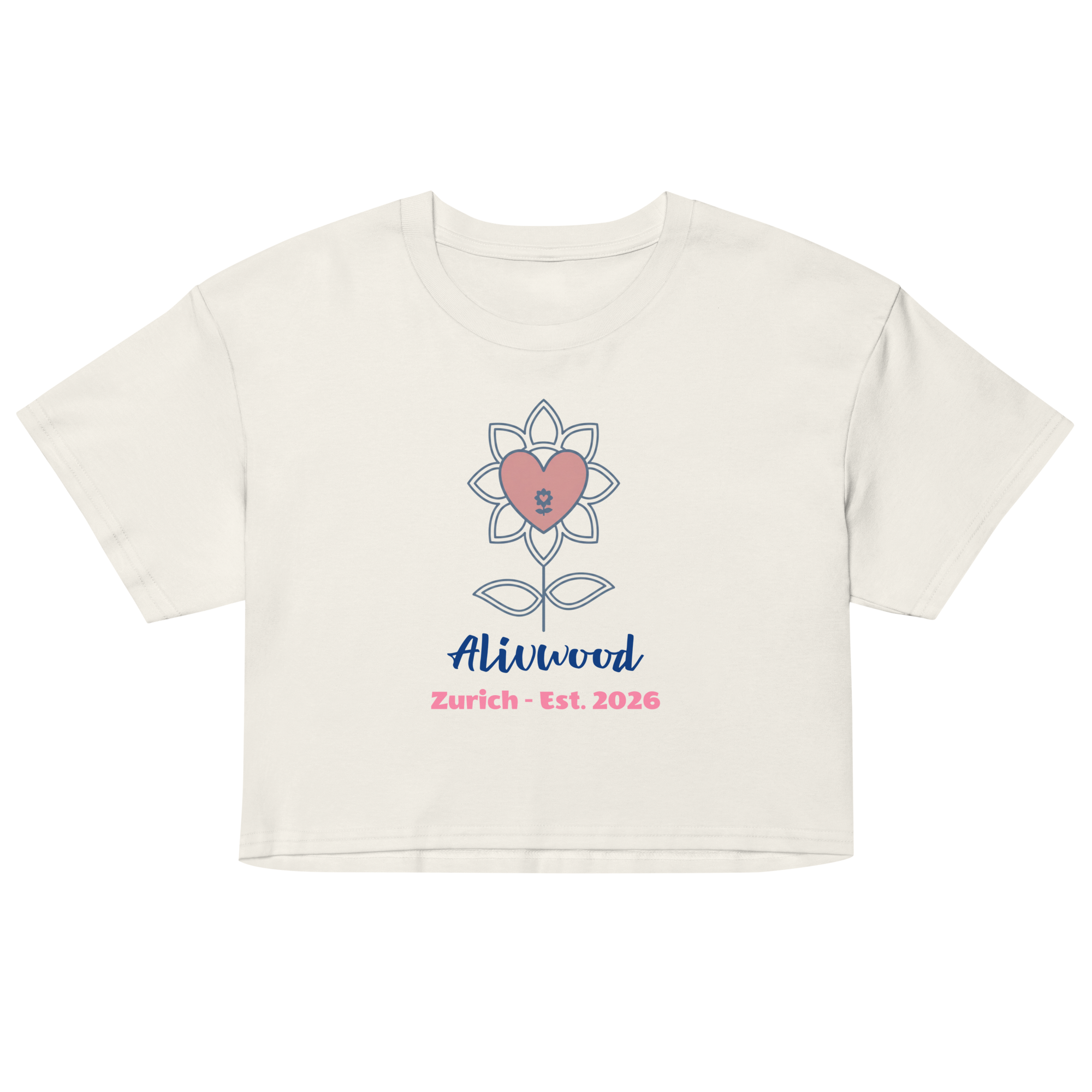 Rose Palette Woman with dog Women’s crop top - Alivwood