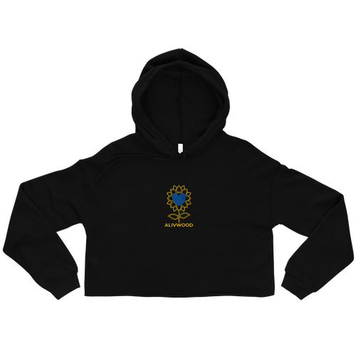 Alivwood Embroidery Crop Hoodie - Alivwood