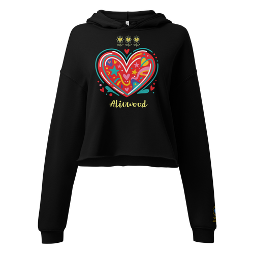 Alivwood Big Heart Crop Hoodie - Alivwood