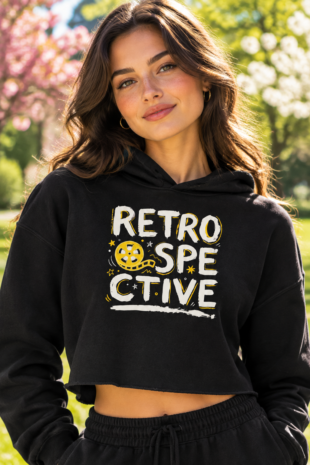 Retrospective Crop Hoodie - Alivwood