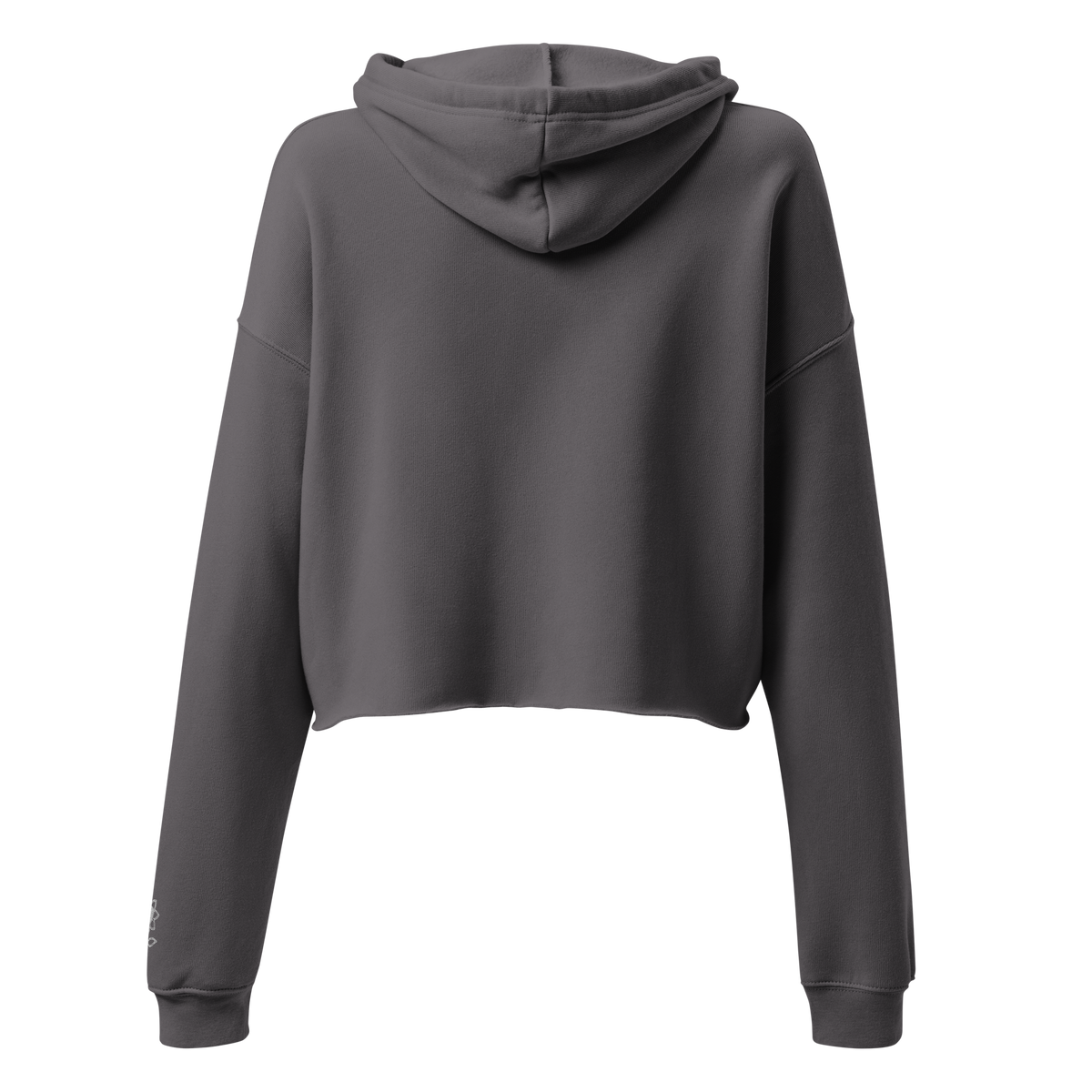 Never too late Embroidery Crop Hoodie - Alivwood