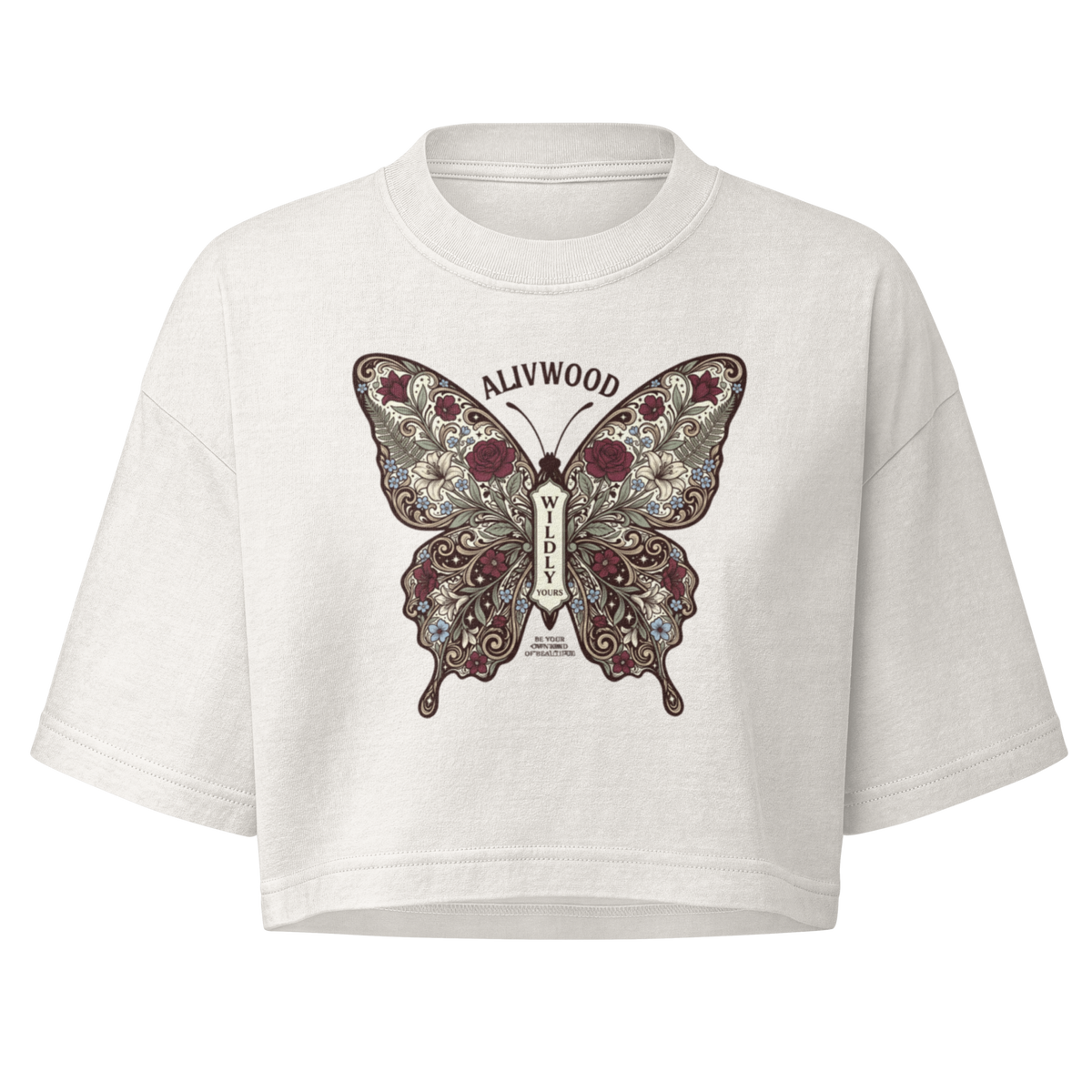 Wildly Yours Women’s garment dye cropped tee - Alivwood