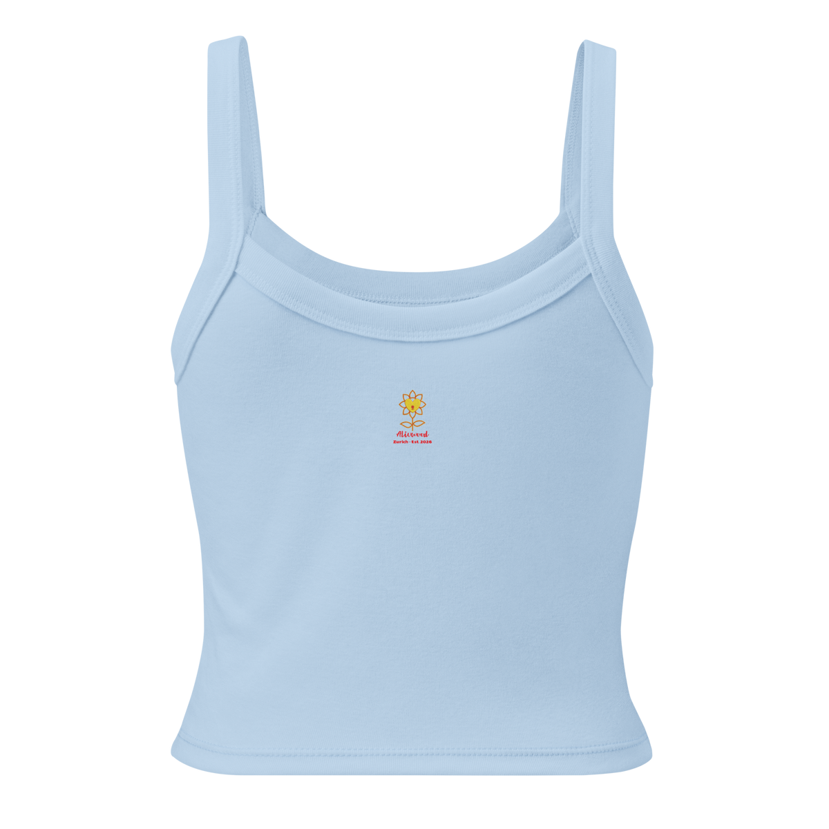 Flower and waves Women’s micro-rib tank top - Alivwood