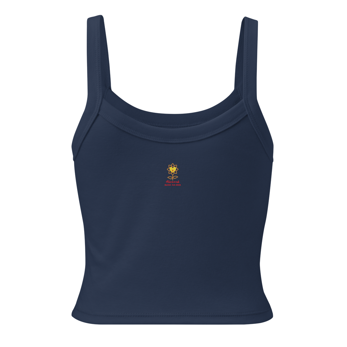 Flower and waves Women’s micro-rib tank top - Alivwood