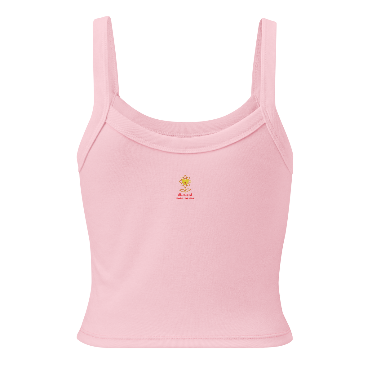 Flower and waves Women’s micro-rib tank top - Alivwood
