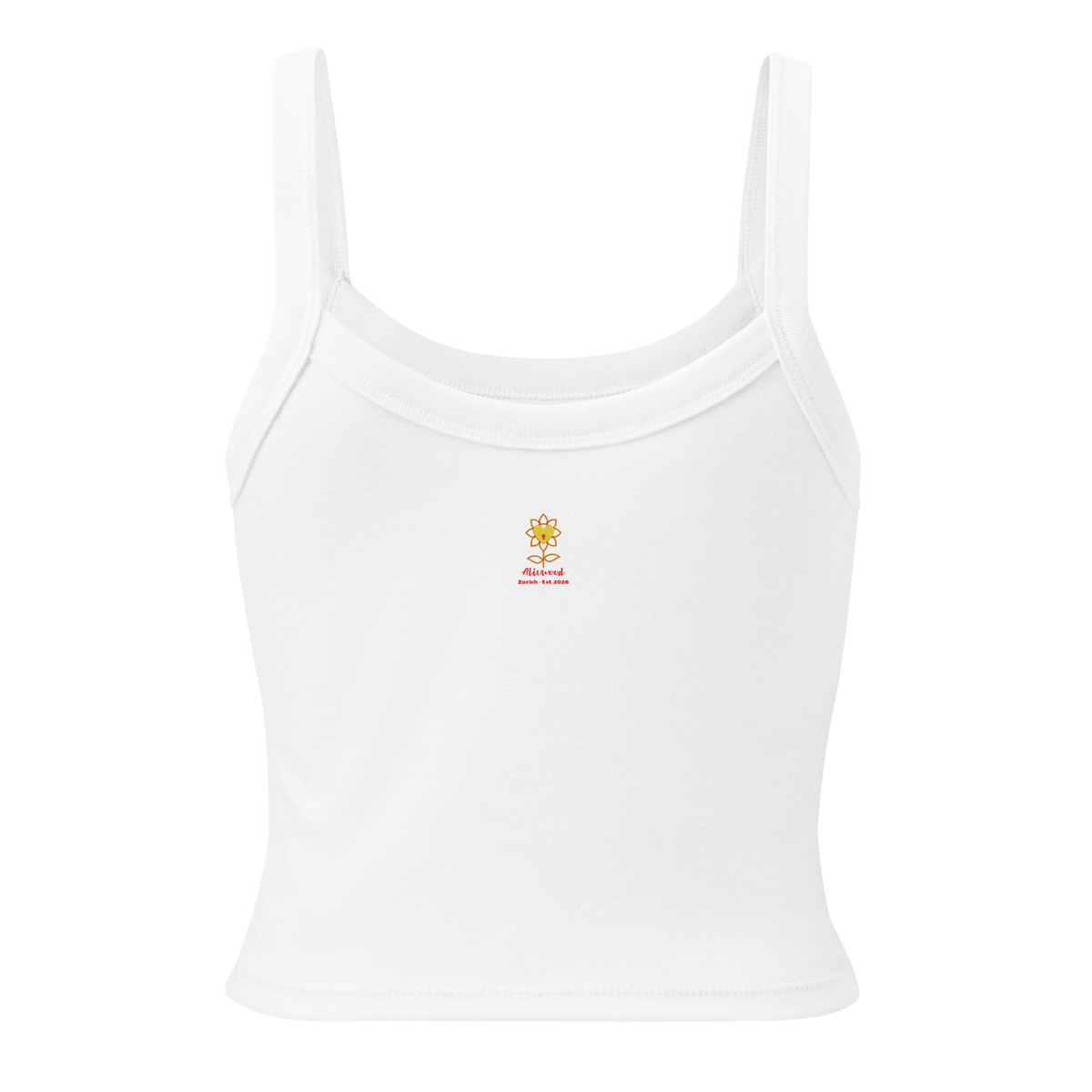 Flower and waves Women’s micro-rib tank top - Alivwood