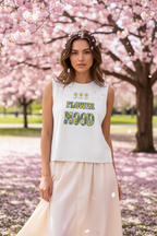 Camiseta sin mangas FlowerMood para mujer