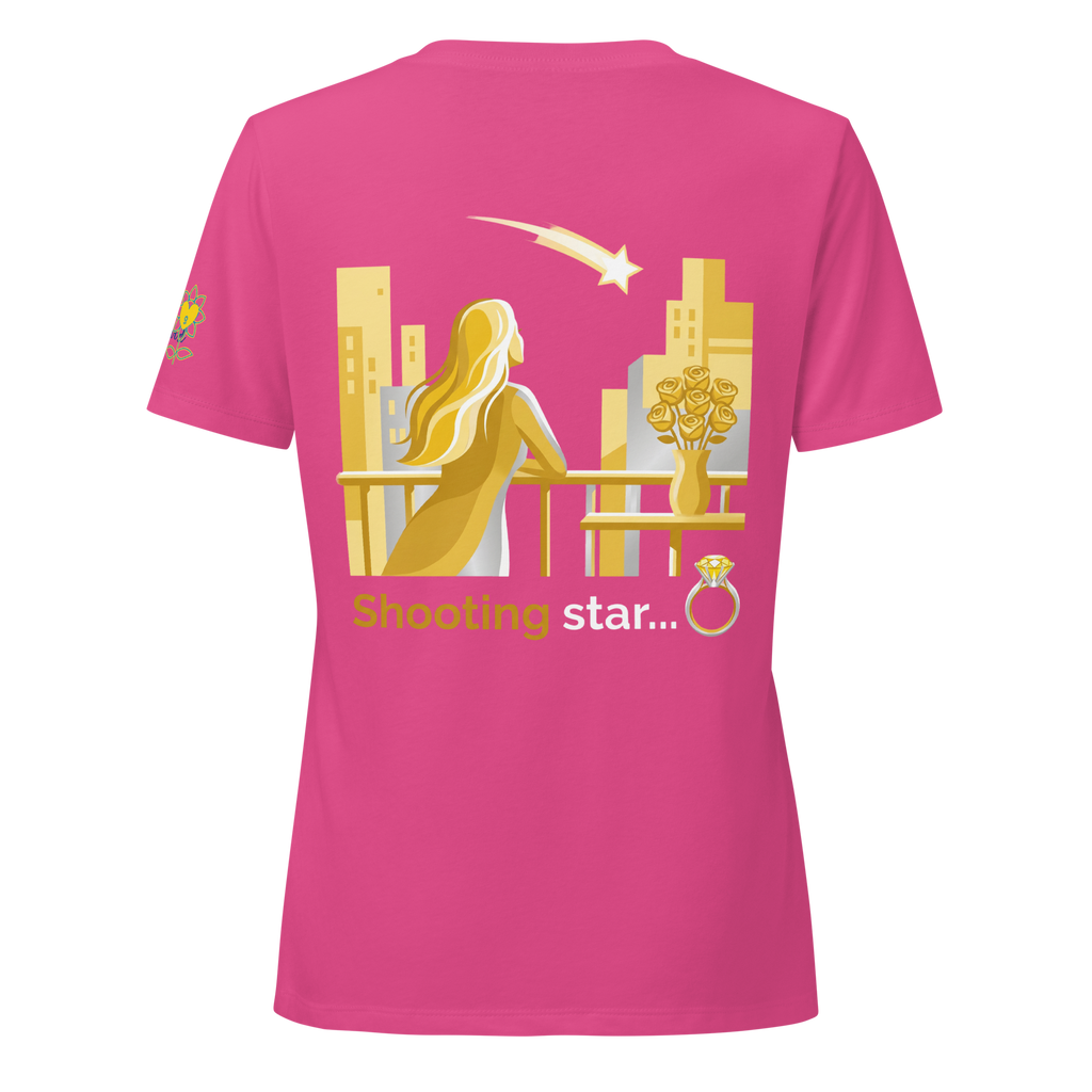 Shooting star Women’s relaxed v-neck t-shirt - Alivwood