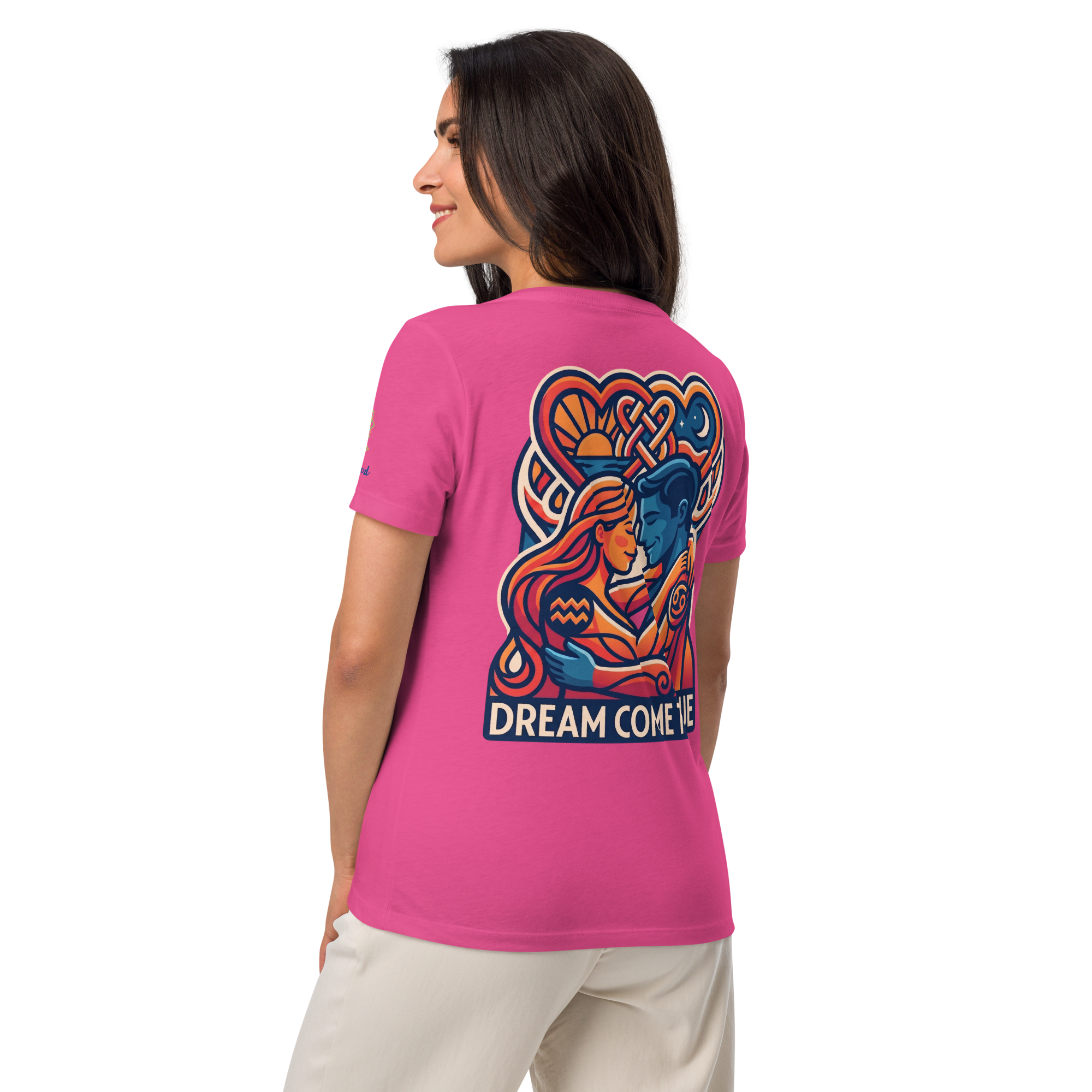 Dream come true Love Women’s relaxed v-neck t-shirt - Alivwood