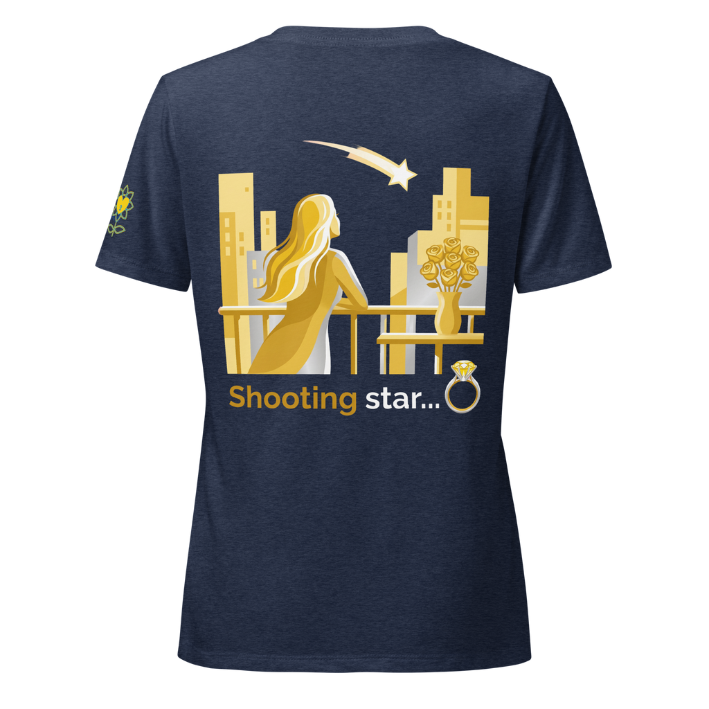 Shooting star Women’s relaxed v-neck t-shirt - Alivwood