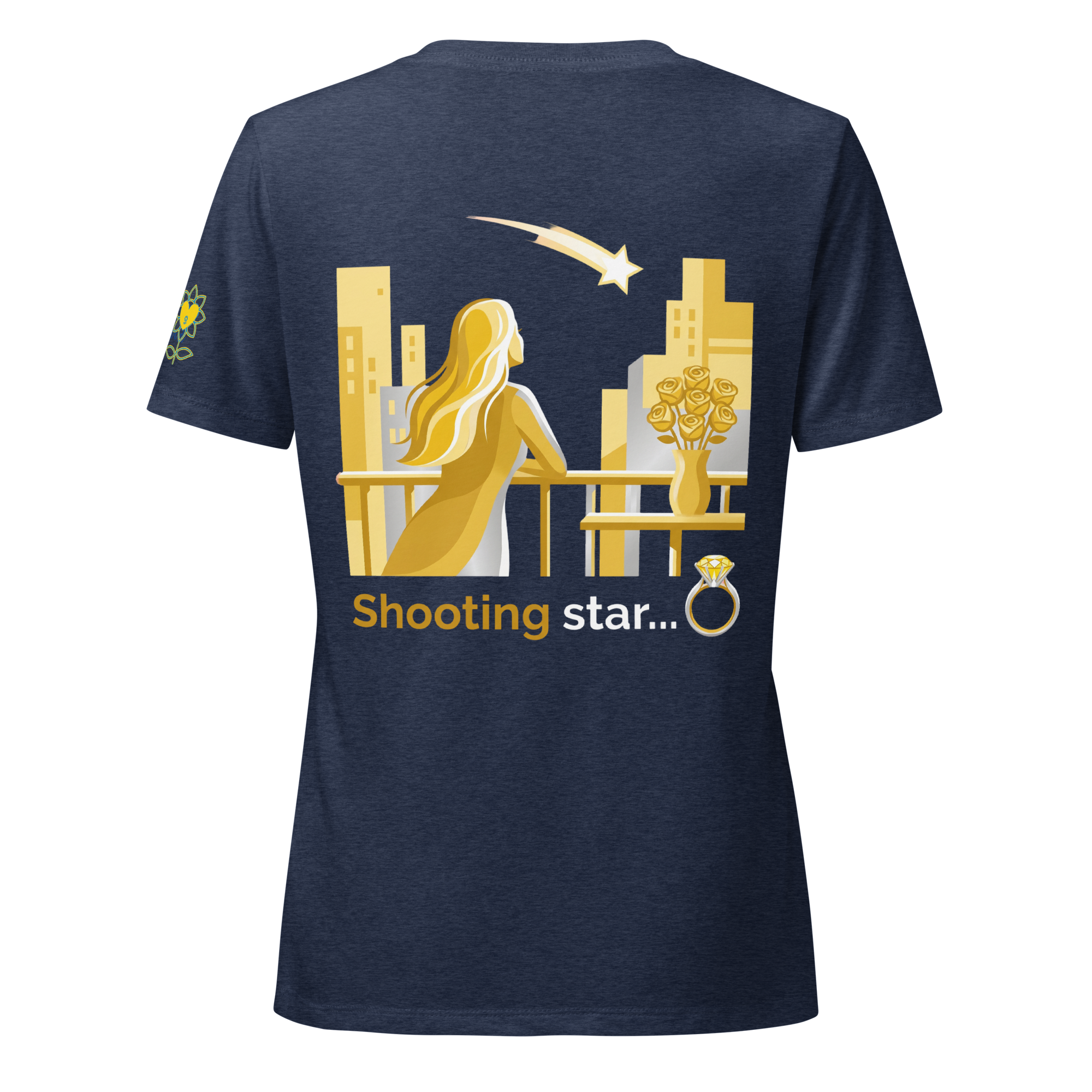 Shooting star Women’s relaxed v-neck t-shirt - Alivwood