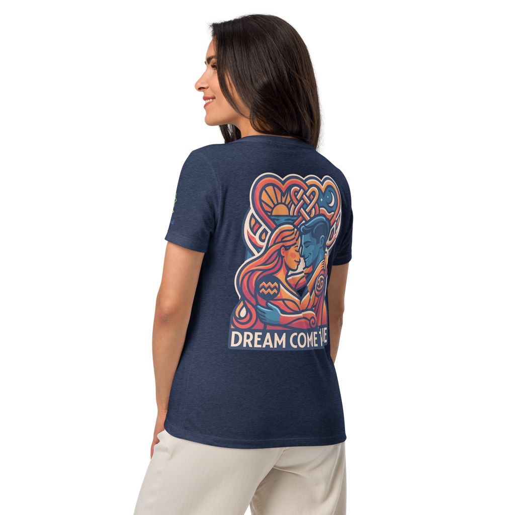 Dream come true Love Women’s relaxed v-neck t-shirt - Alivwood