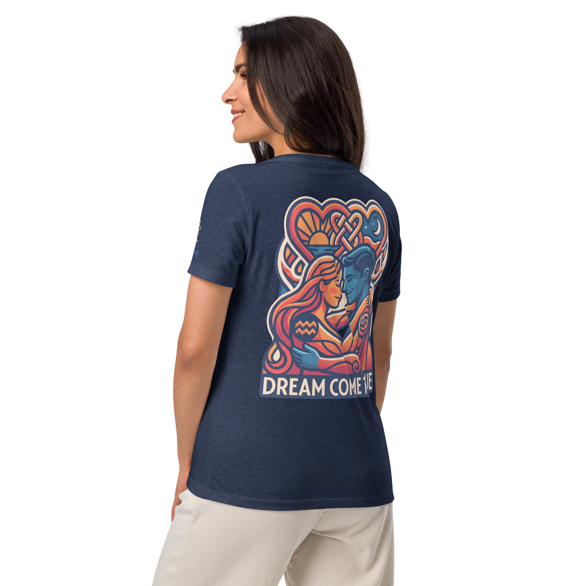 Dream come true Love Women’s relaxed v-neck t-shirt - Alivwood