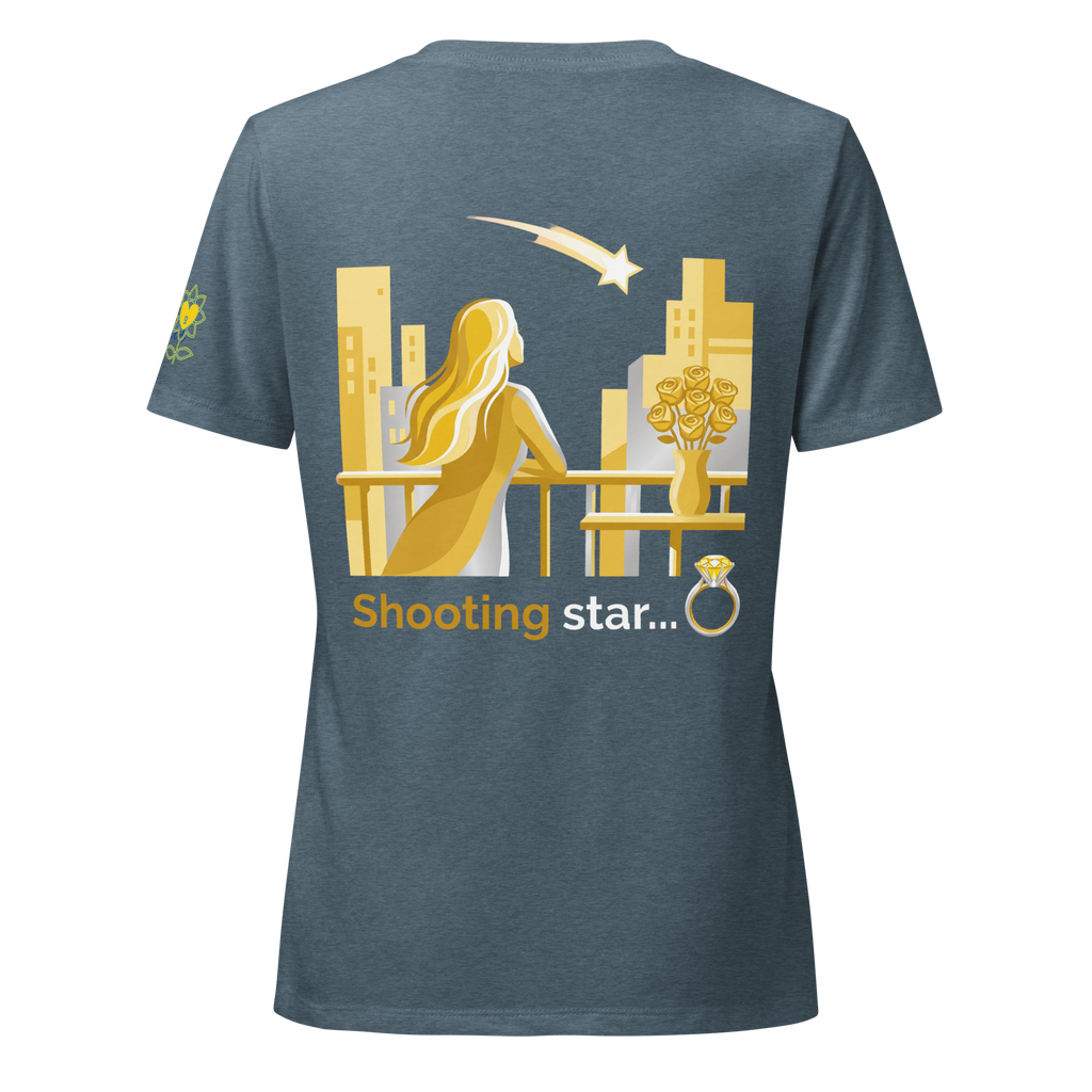 Shooting star Women’s relaxed v-neck t-shirt - Alivwood