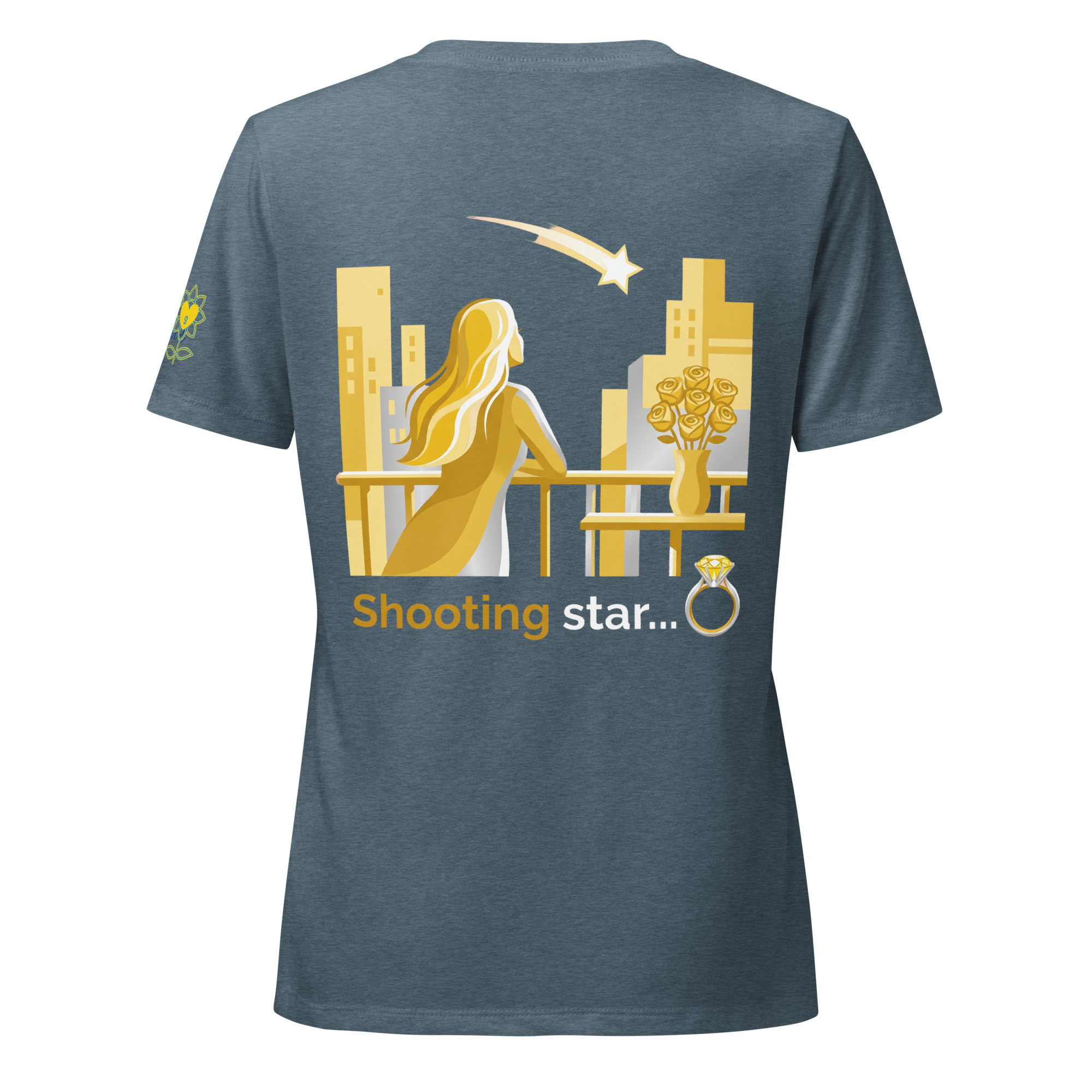 Shooting star Women’s relaxed v-neck t-shirt - Alivwood