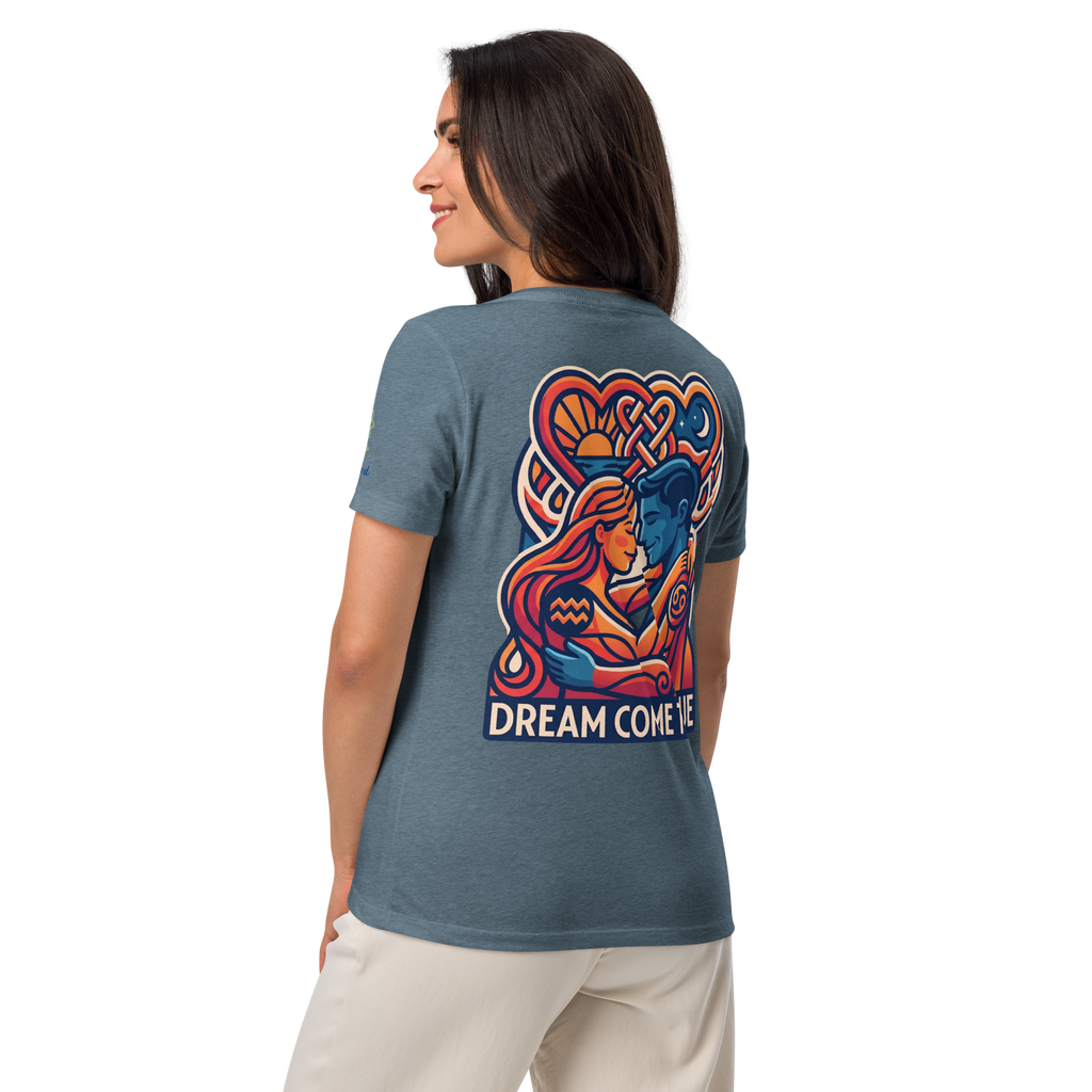 Dream come true Love Women’s relaxed v-neck t-shirt - Alivwood