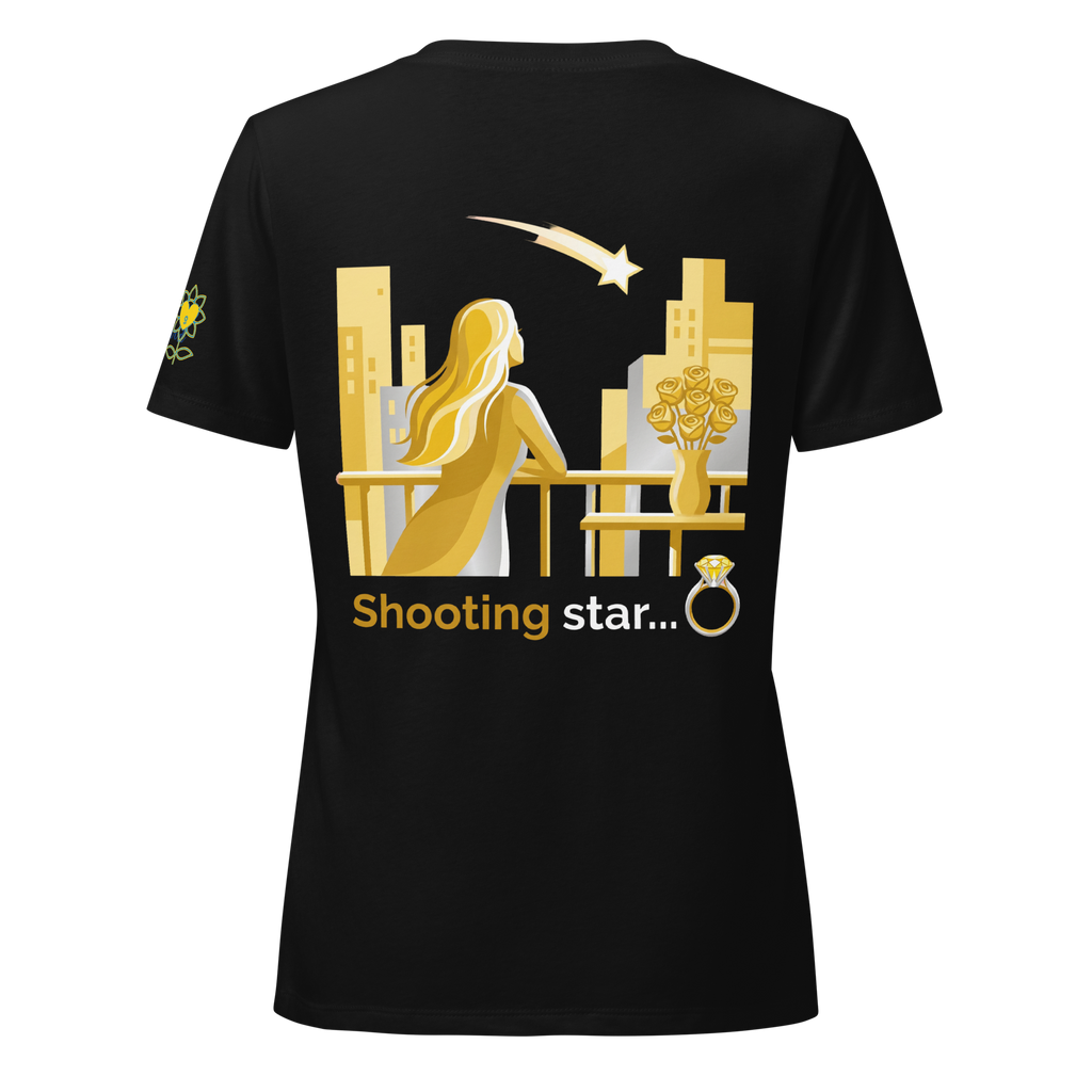 Shooting star Women’s relaxed v-neck t-shirt - Alivwood