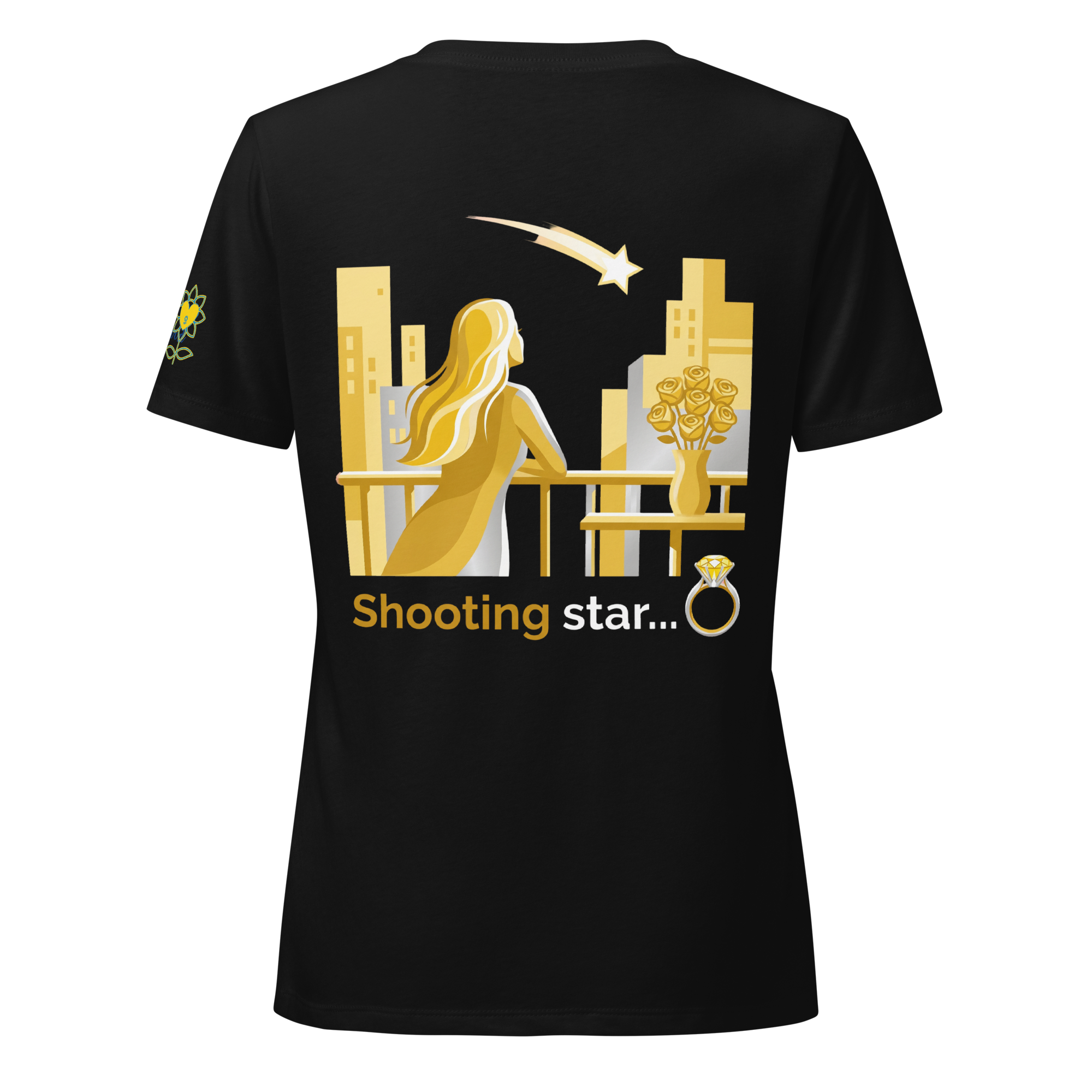 Shooting star Women’s relaxed v-neck t-shirt - Alivwood