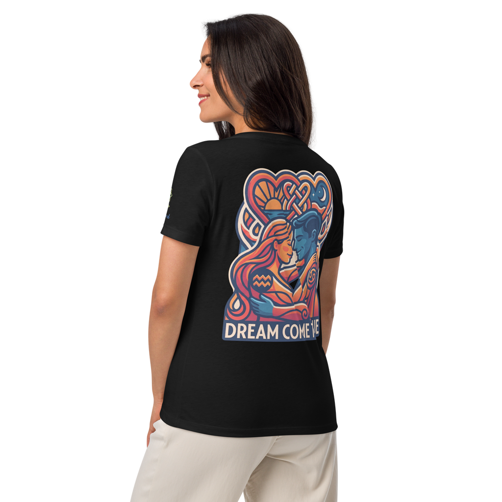 Dream come true Love Women’s relaxed v-neck t-shirt - Alivwood