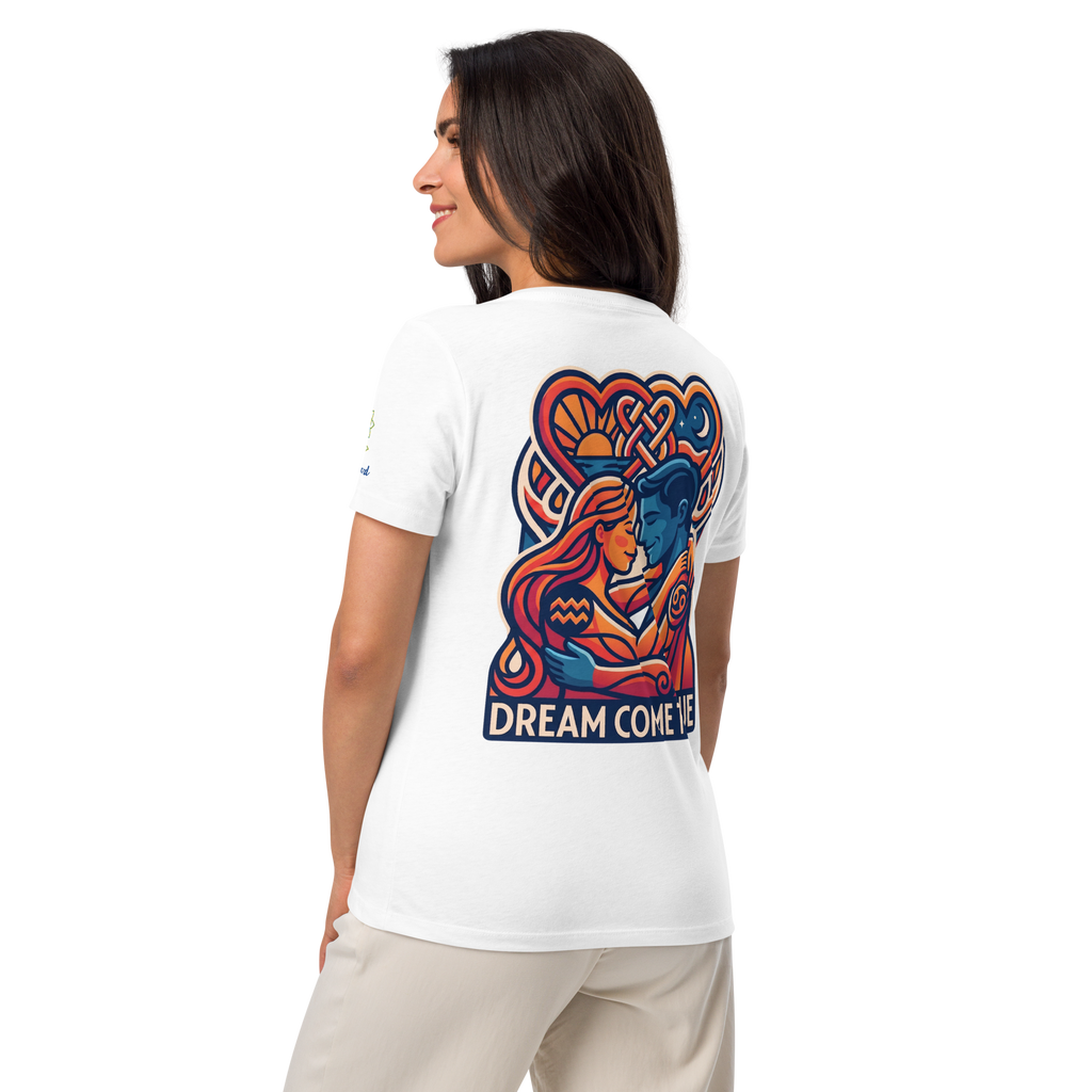 Dream come true Love Women’s relaxed v-neck t-shirt - Alivwood