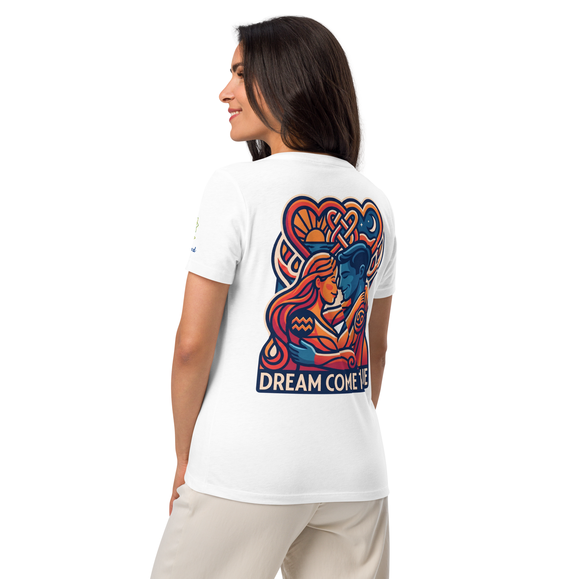 Dream come true Love Women’s relaxed v-neck t-shirt - Alivwood